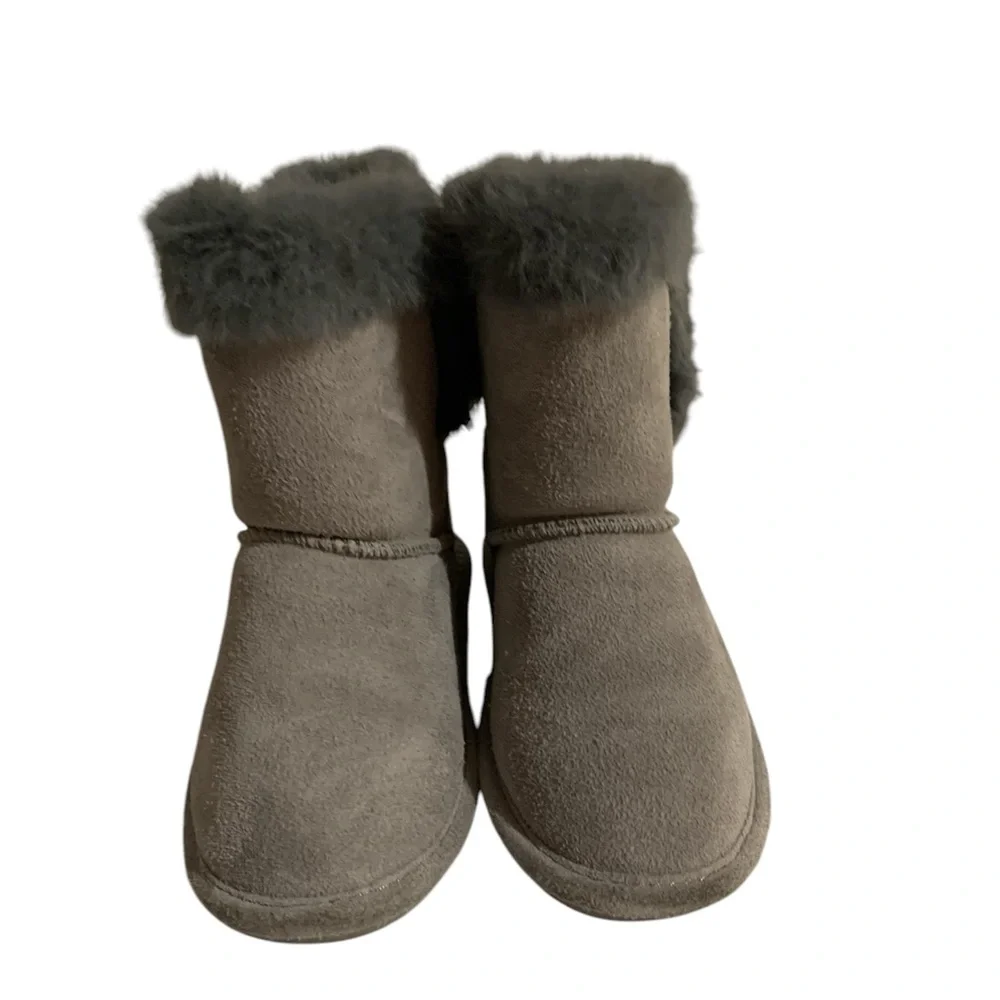 BearPaw Gray Suede Boots Girl 12